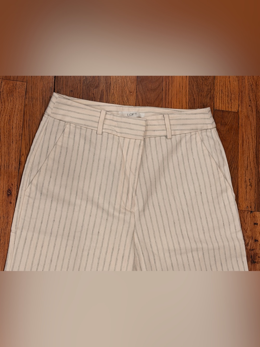 LOFT Pinstripe Straight-Leg Dress Pants - Picture 2 of 8